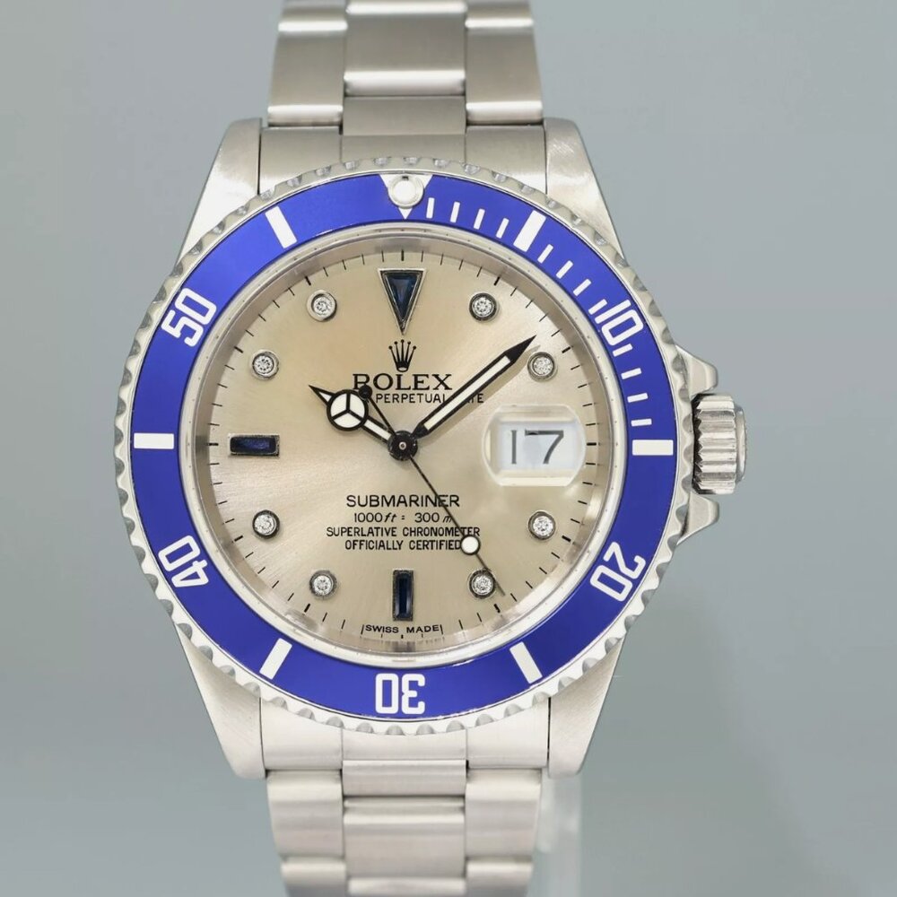 Men's Rolex Submariner 40mm Watch Box Blue Diver Watch - Picture 2 of 6
